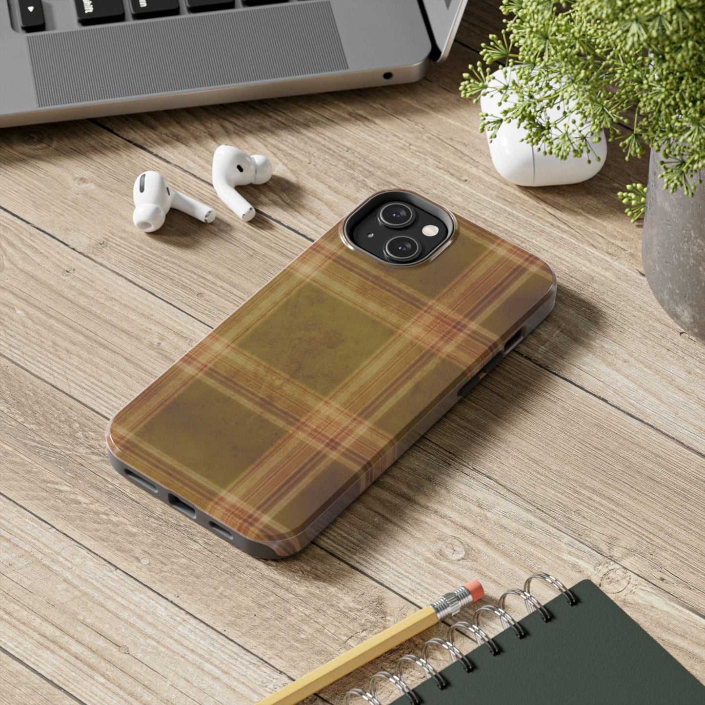 Amber Plaid Phone Case