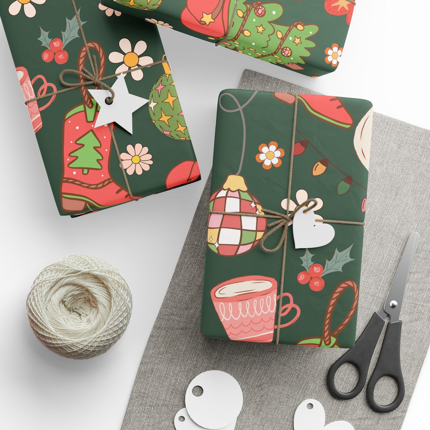 Yee Haw Snowman Wrapping Paper