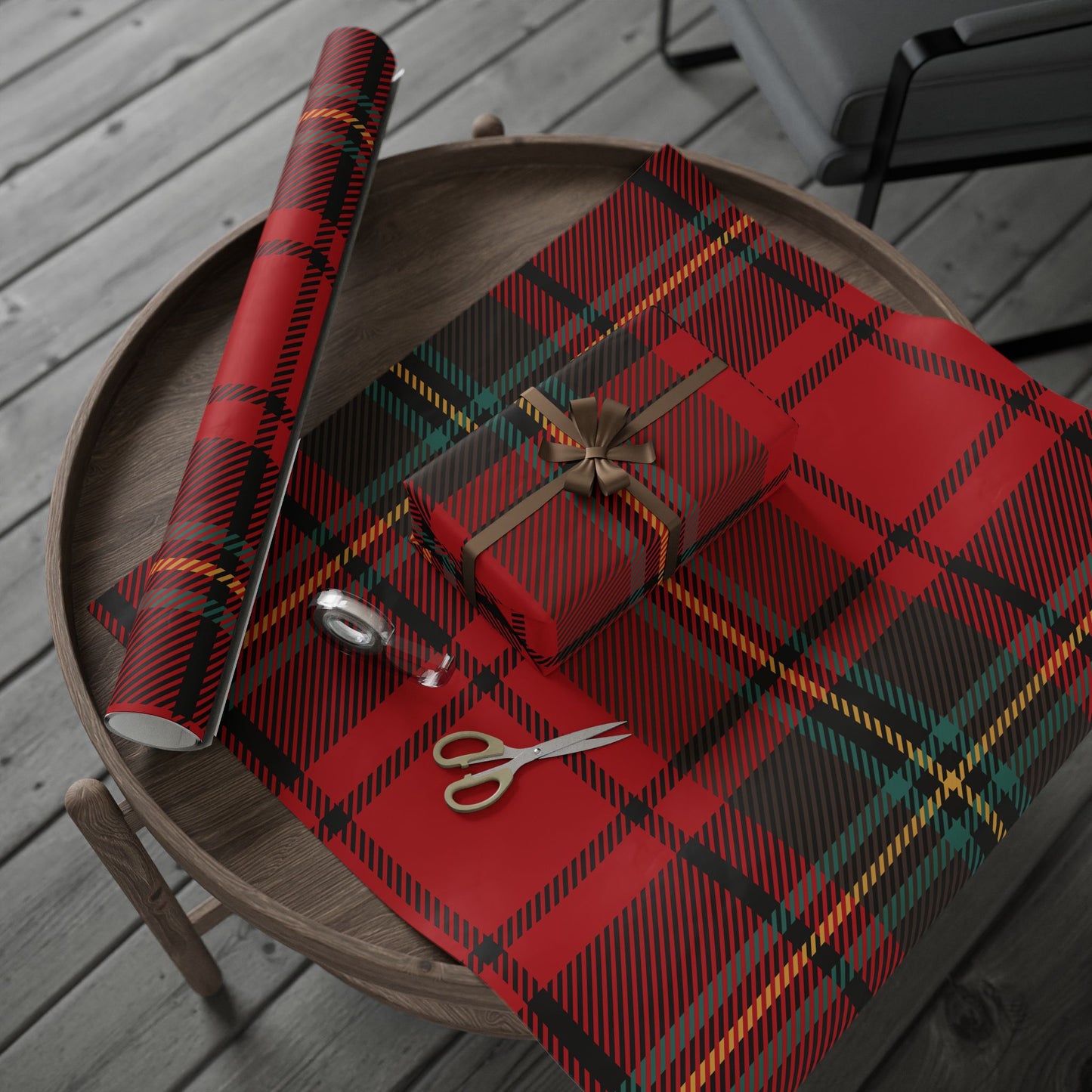 Classic Red Plaid Wrapping Paper