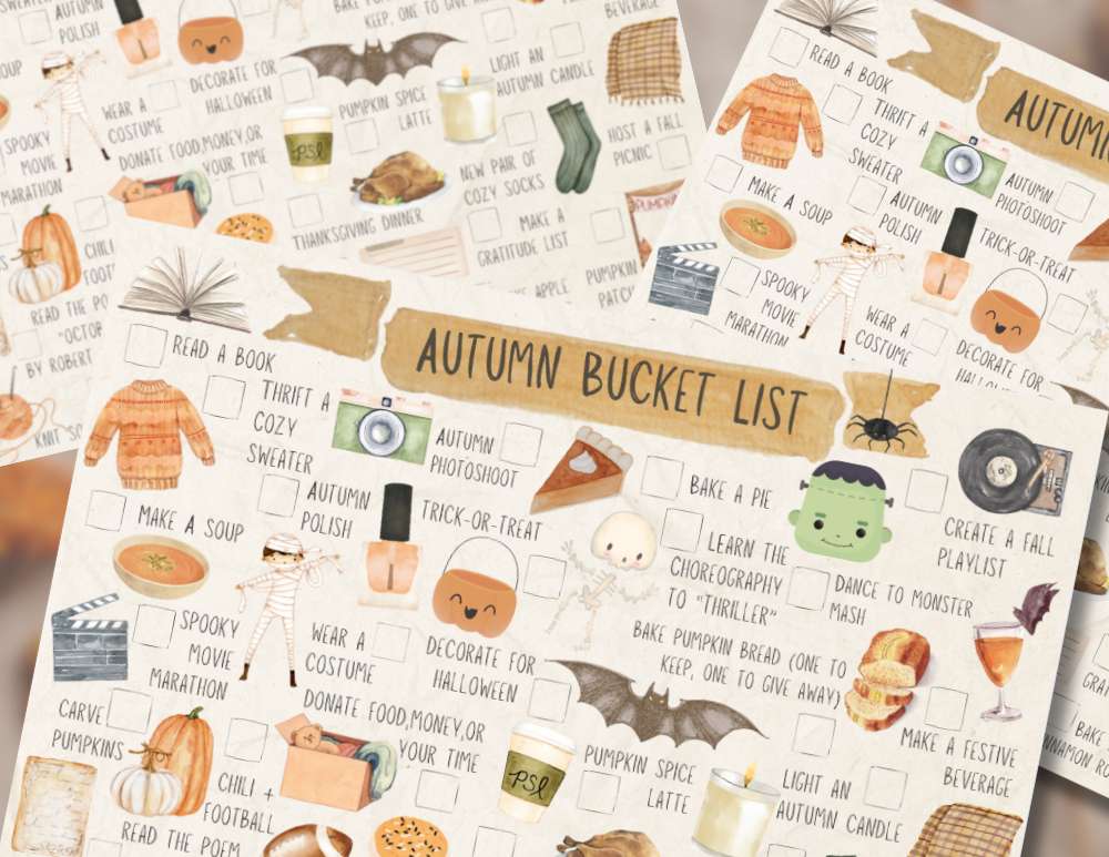 Autumn/Fall Bucket List (Download)