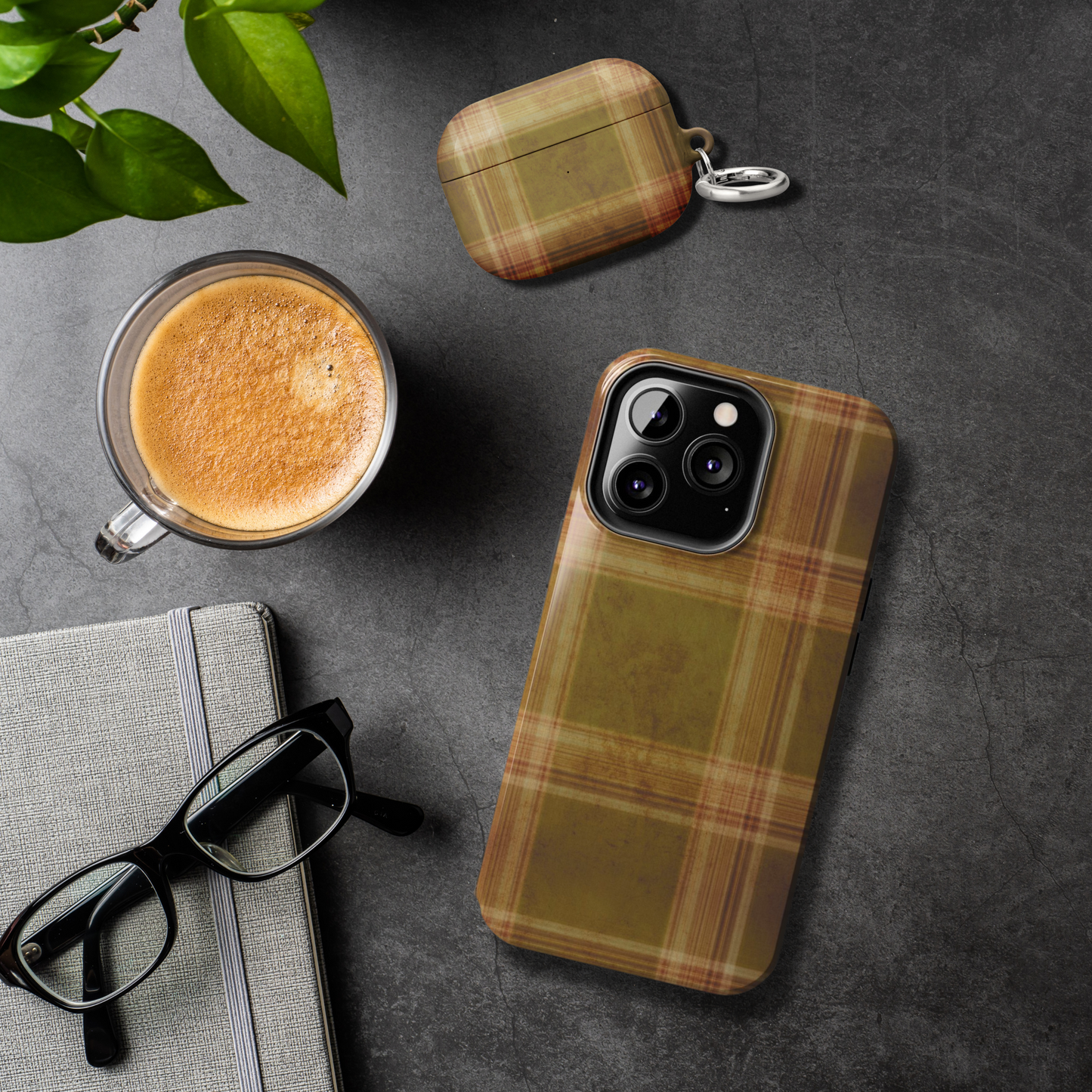 Amber Plaid Phone Case
