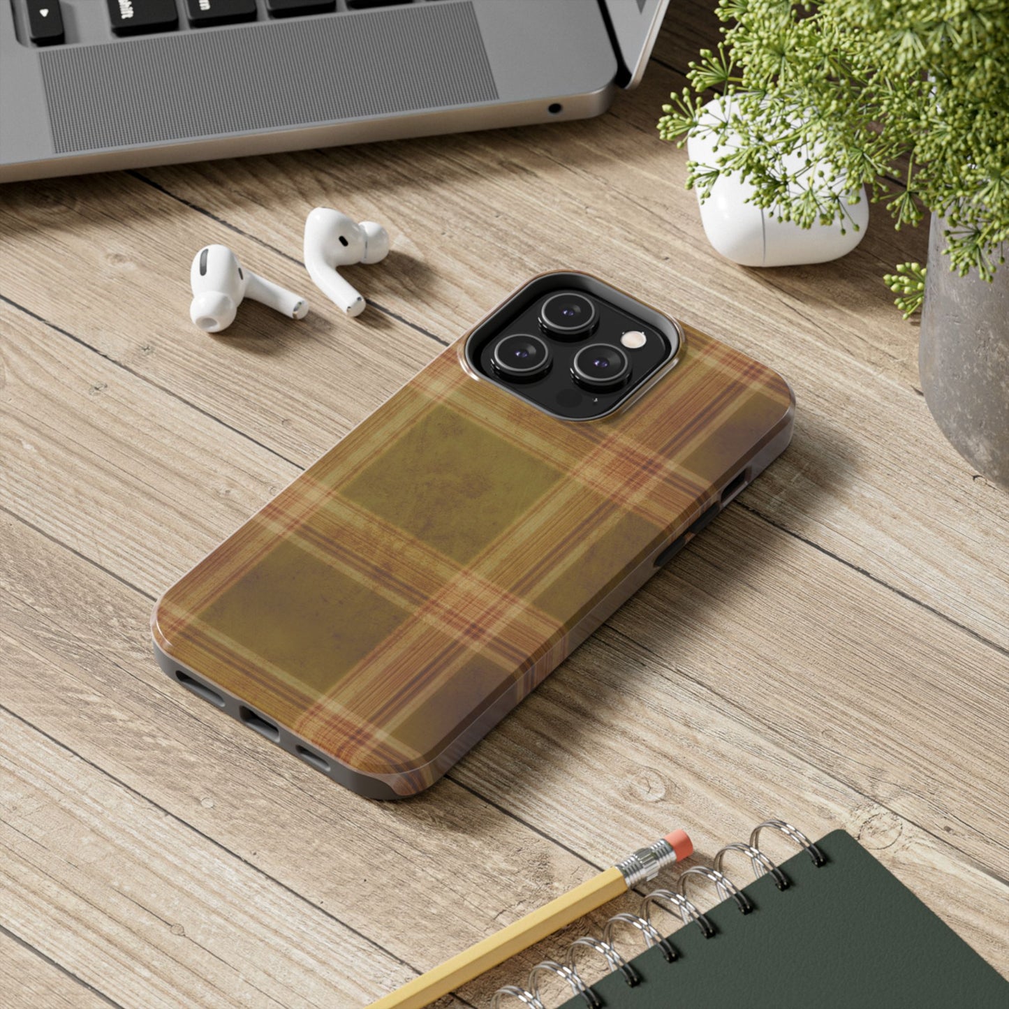 Amber Plaid Phone Case