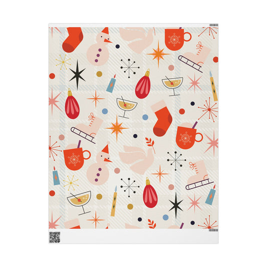 Mid Century Dove Wrapping Paper
