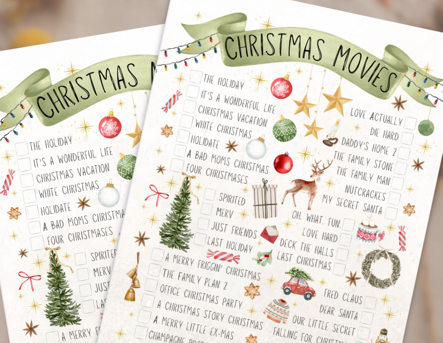 Christmas Movies List (Adult-Download)