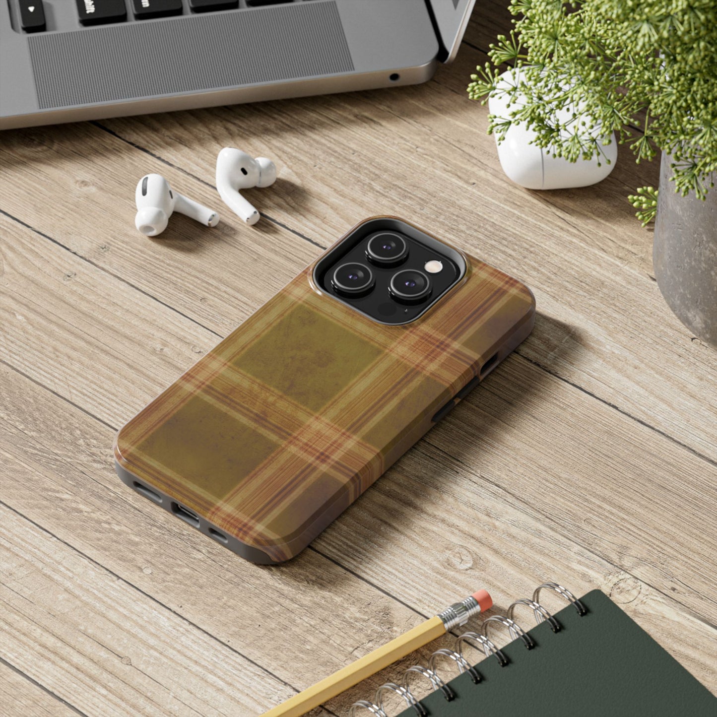 Amber Plaid Phone Case