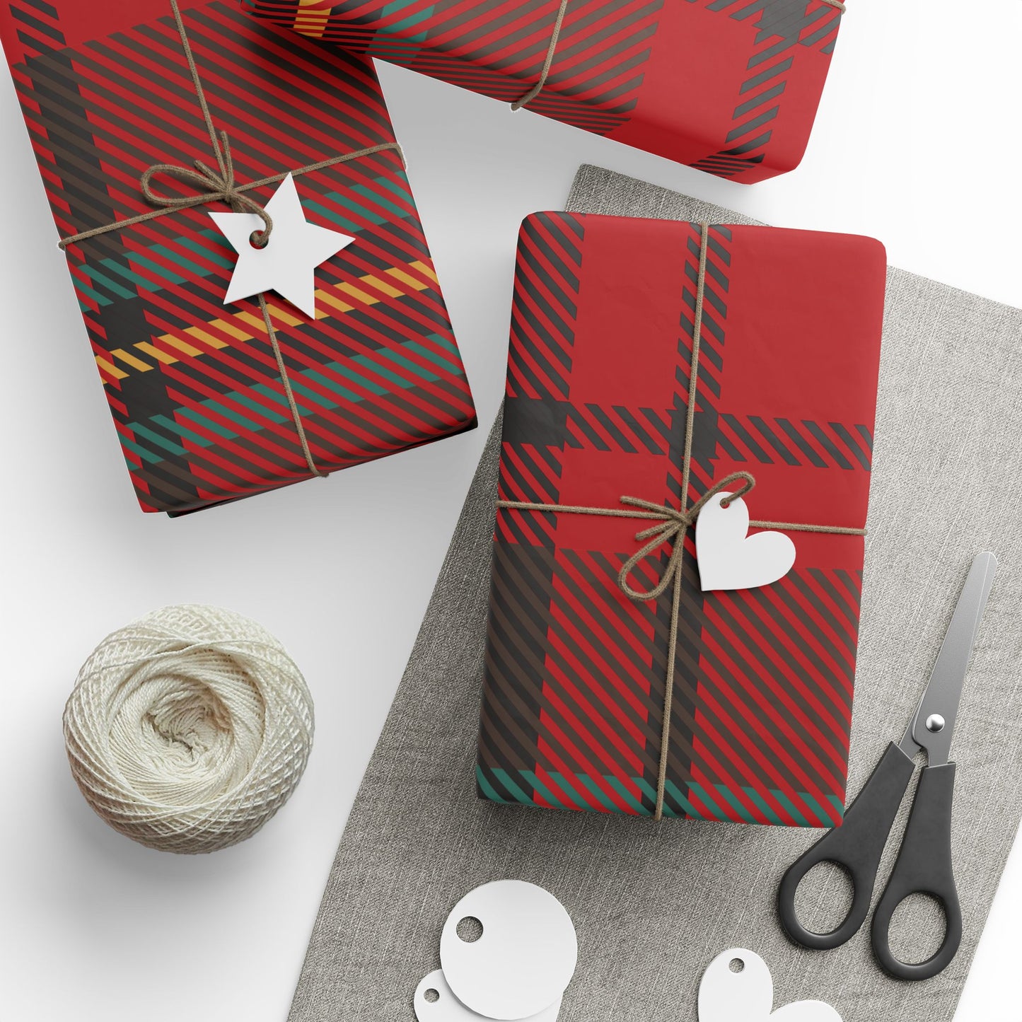 Classic Red Plaid Wrapping Paper