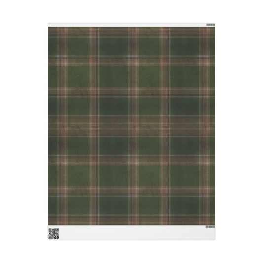 Mossy Plaid Wrapping Paper