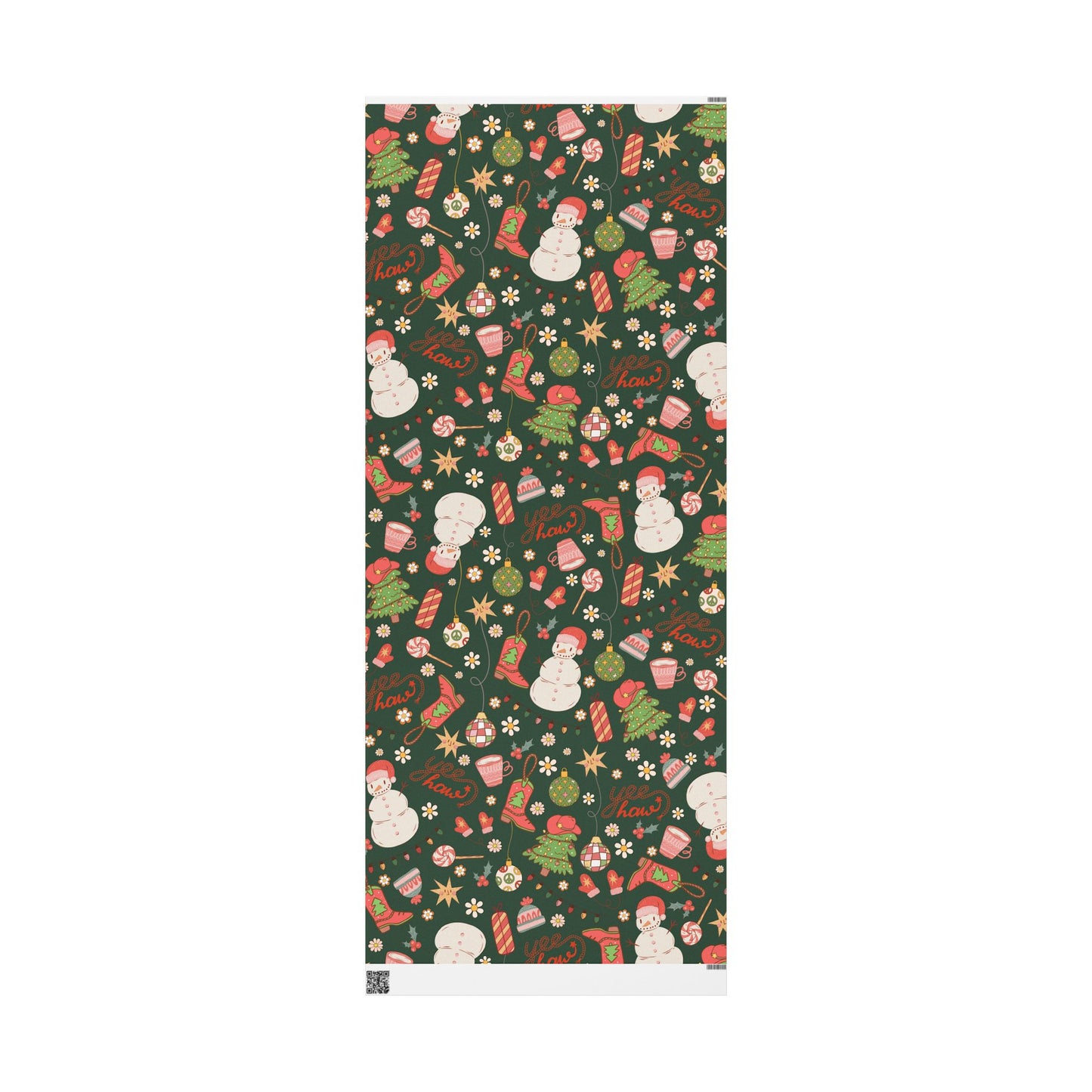 Yee Haw Snowman Wrapping Paper