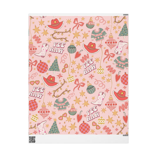 Pink Howdy Wrapping Paper