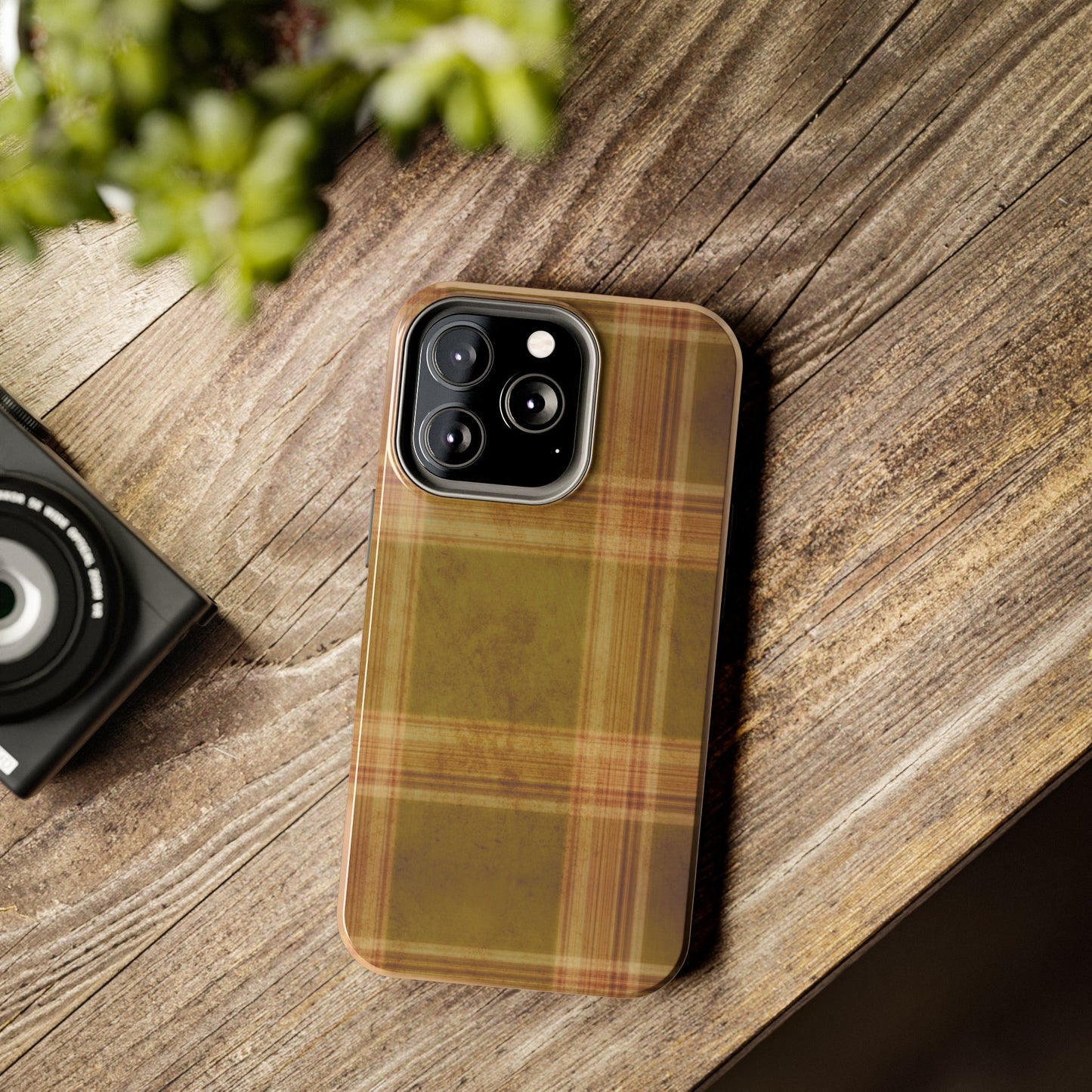 Amber Plaid Phone Case
