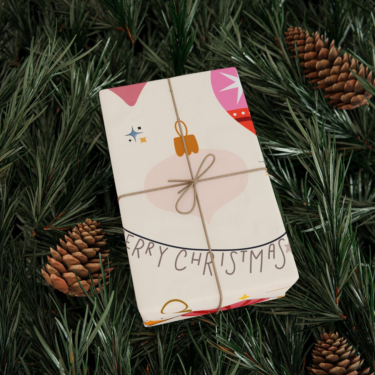 Mid Century Ornament Wrapping Paper
