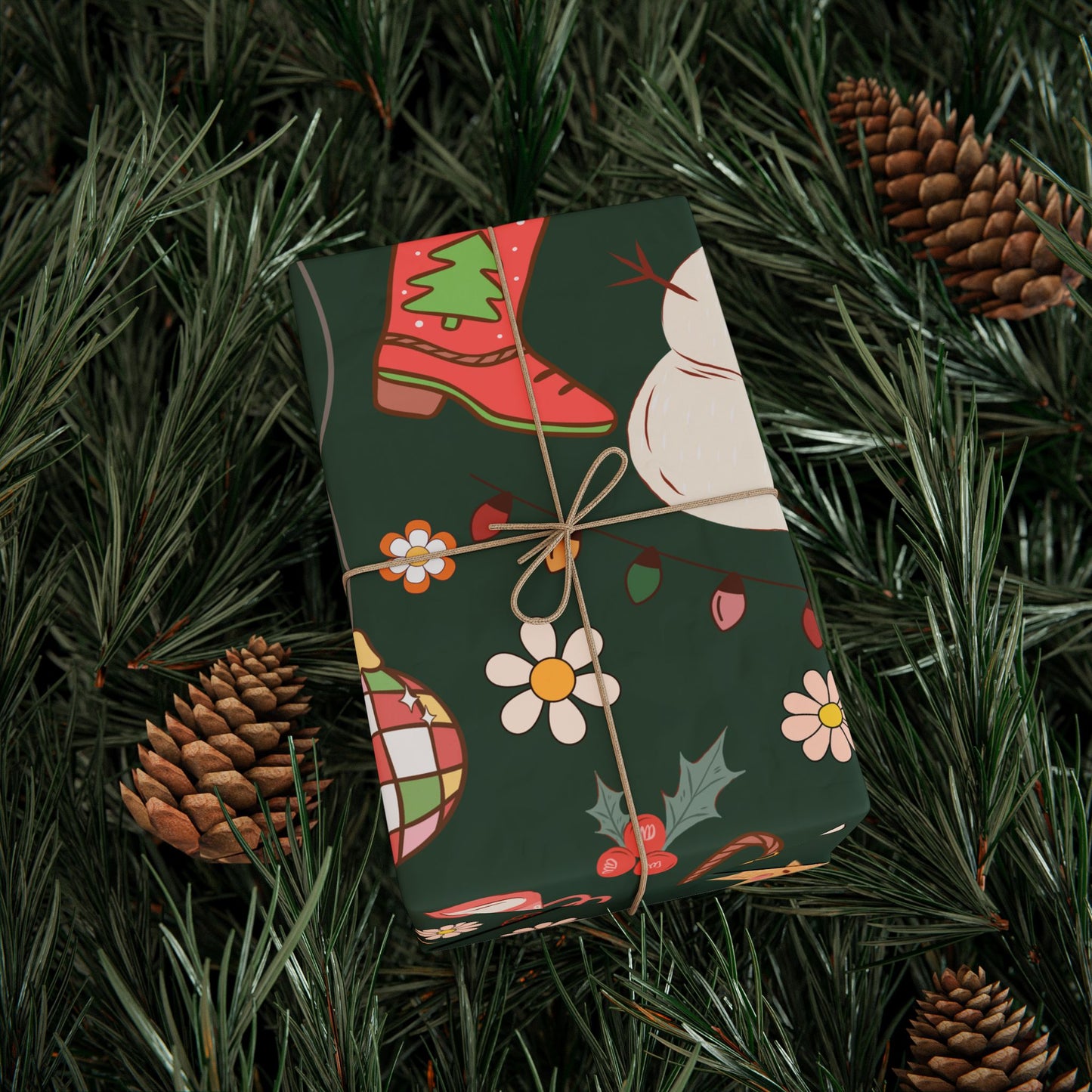 Yee Haw Snowman Wrapping Paper
