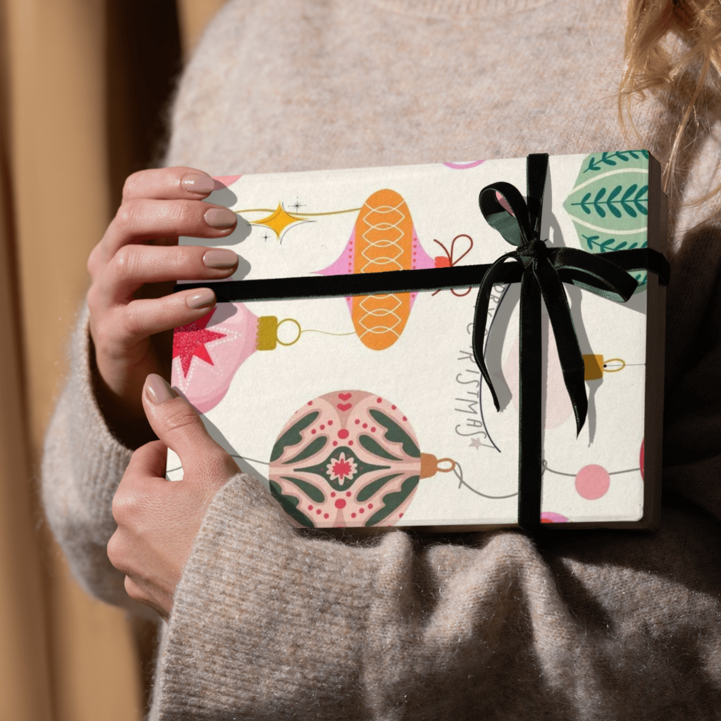 Mid Century Ornament Wrapping Paper