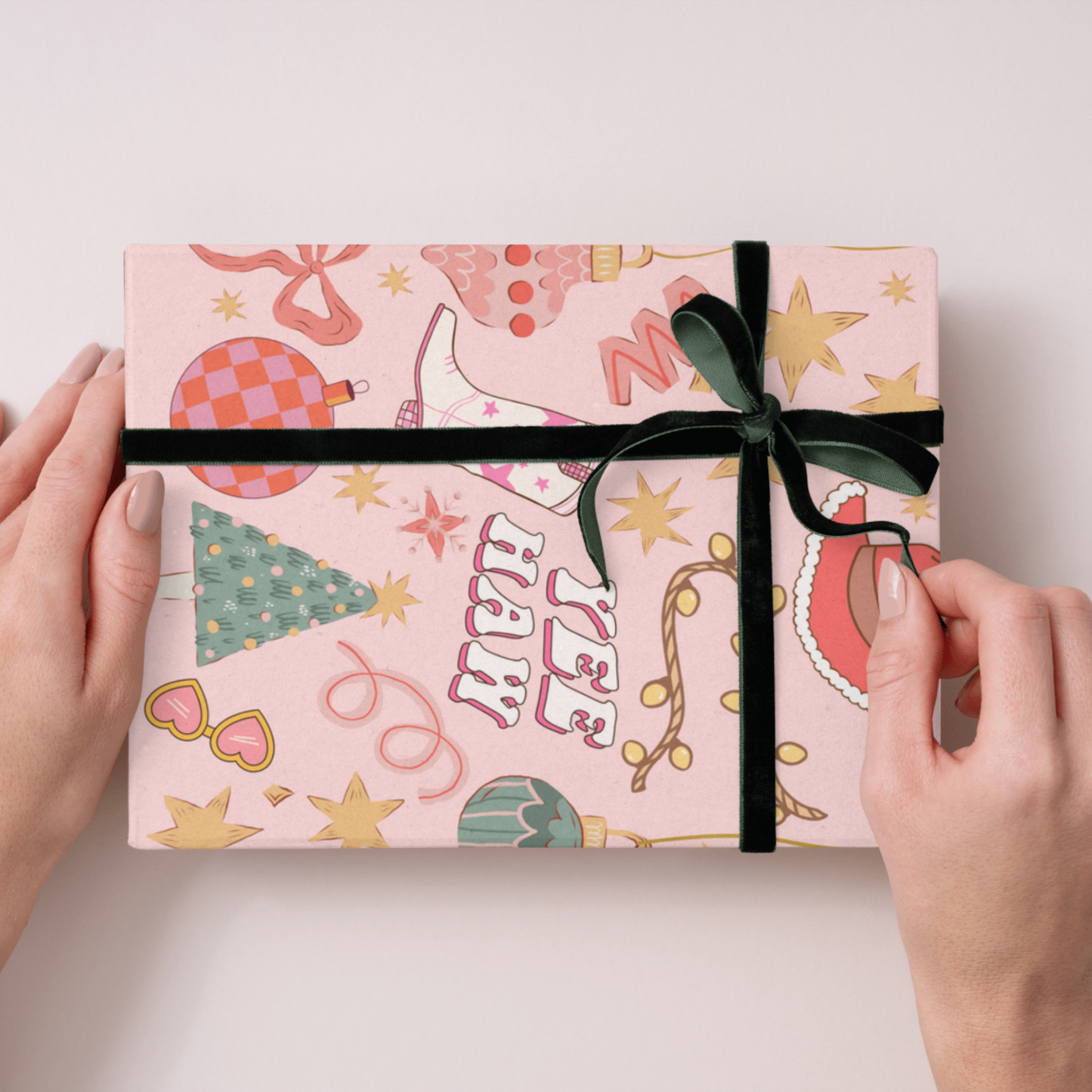 Pink Howdy Wrapping Paper