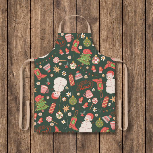 Yee Haw Snowman Apron