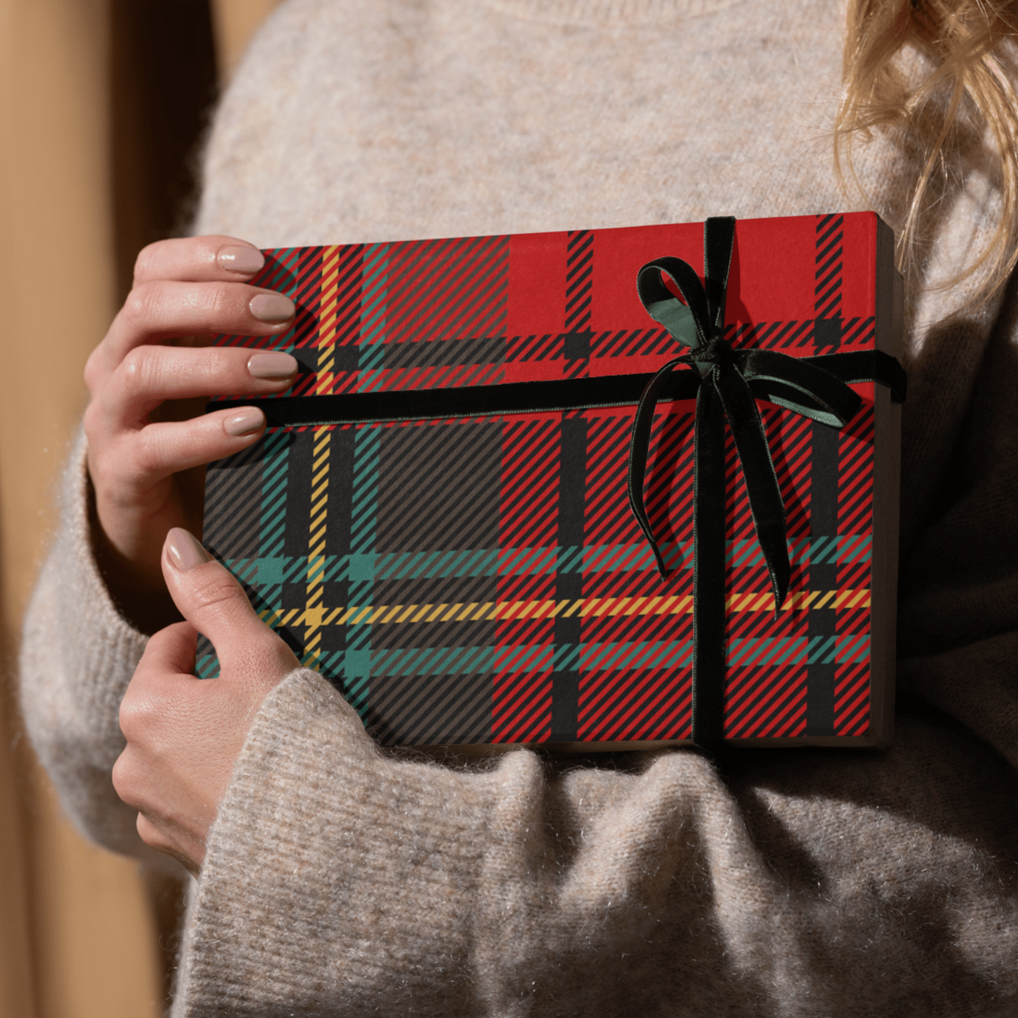 Classic Red Plaid Wrapping Paper