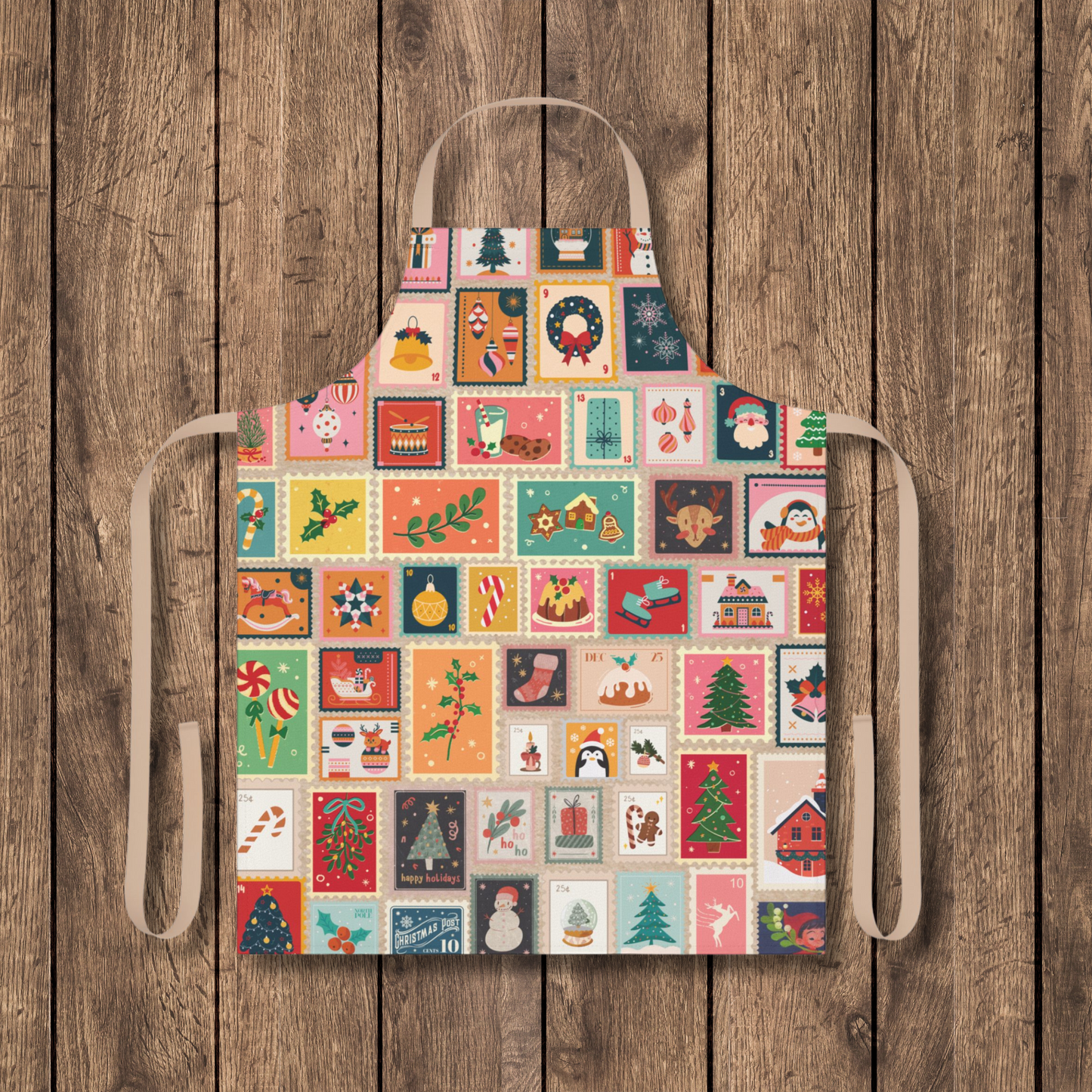 Vintage Stamps Apron