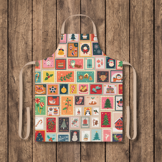 Vintage Stamps Apron