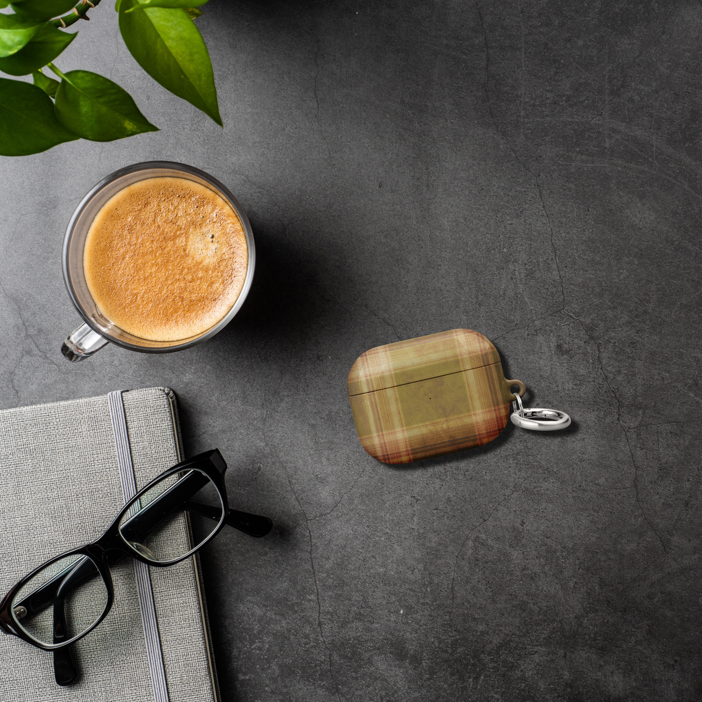 Amber Plaid AirPods® Case